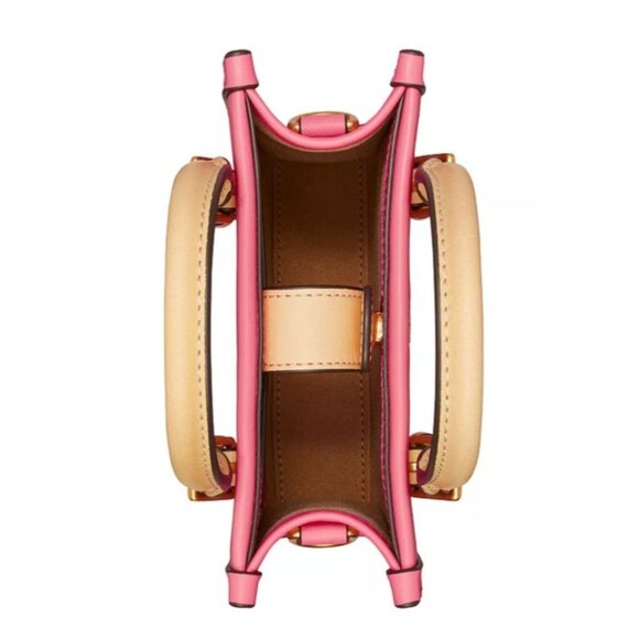 Brand New Tory Burch Mini T Monogram Contrast Embossed Tote - Picture 2 of 12